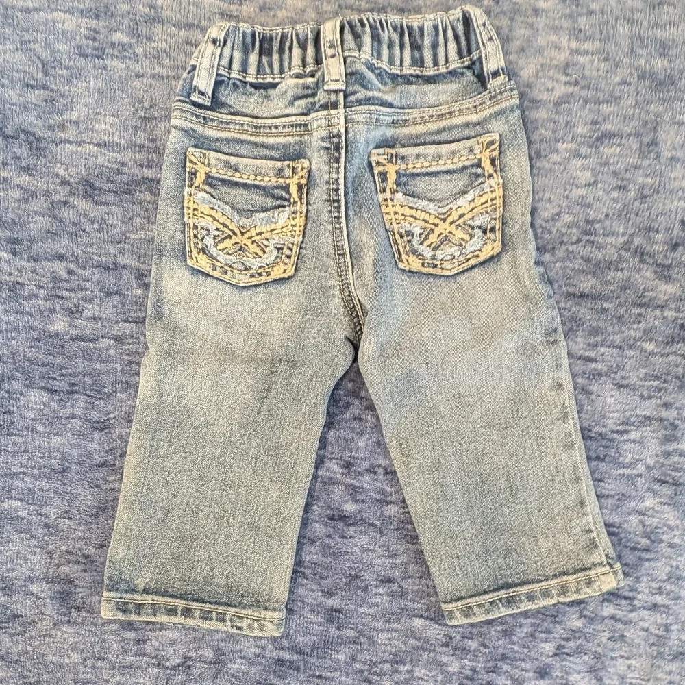Flypaper 12M Light Blue Kids Jeans, Hoodie, And Bodysuit